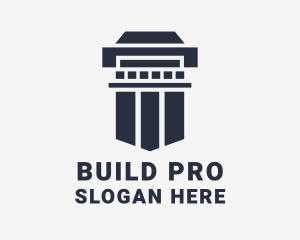 Construction Column Building logo design