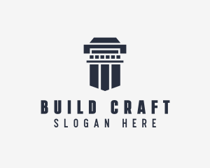 Construction Column Building logo design