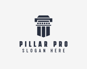 Construction Column Building logo design