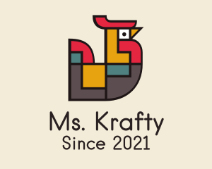 Chick - Geometric Colorful Chicken logo design