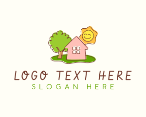 Playhouse - Nursery Kindergarten House logo design