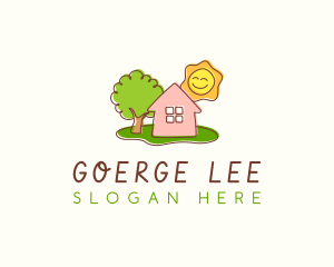 Child - Nursery Kindergarten House logo design