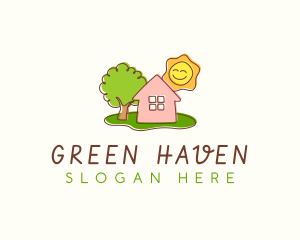 Nursery Kindergarten House logo design