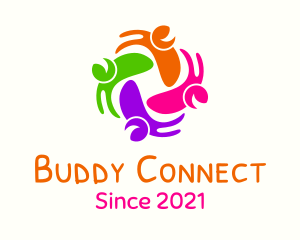 Buddy - Multicolor Happy People logo design