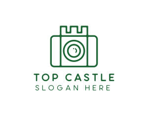 Castle Camera Outline logo design