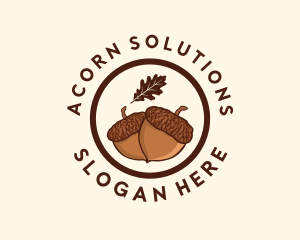Organic Acorn Nut logo design