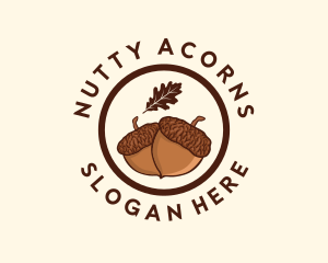 Organic Acorn Nut logo design