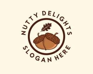 Organic Acorn Nut logo design