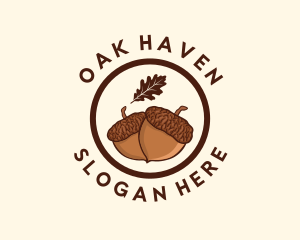 Organic Acorn Nut logo design