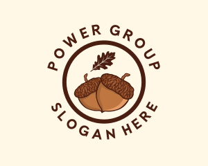 Produce - Organic Acorn Nut logo design