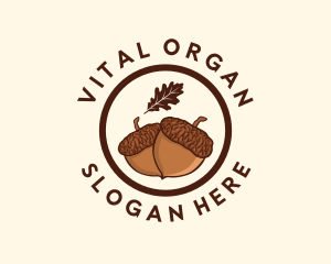 Organic Acorn Nut logo design