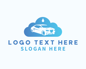 Gradient - Car Cloud Droplet logo design