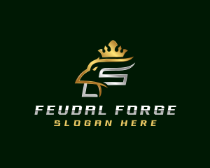 Eagle Crown Letter F logo design