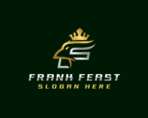 Eagle Crown Letter F logo design