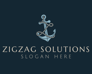 Marine Anchor Rope Letter Z logo design