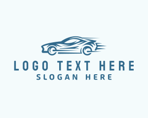 Mechanic - Blue Fast Car logo design