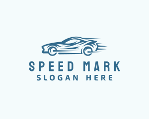 Blue Fast Car logo design