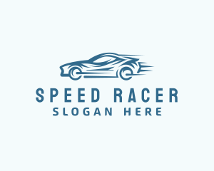 Blue Fast Car logo design