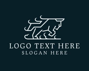 Raging - Raging Bull Animal logo design