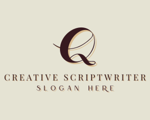 Startup Brand Cursive Letter Q logo design