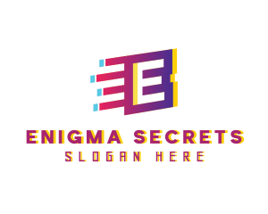 Speedy Motion Letter E logo design