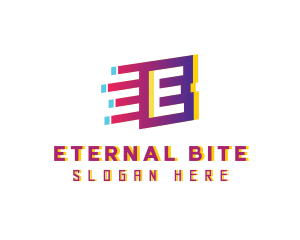 Speedy Motion Letter E logo design