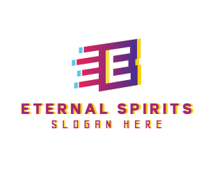 Speedy Motion Letter E logo design