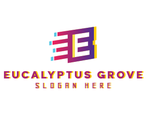 Speedy Motion Letter E logo design