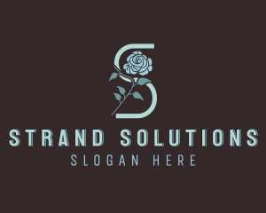 Flower Salon Letter S logo design