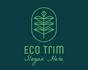 Green Leaf Eco Plant  logo design