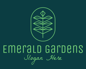 Green Leaf Eco Plant  logo design