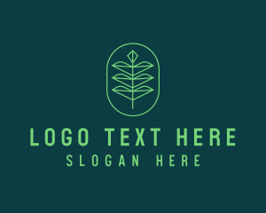 Green Leaf Eco Plant  logo design