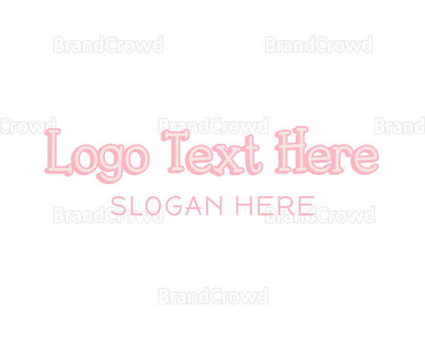 Pastel Pink Wordmark Logo