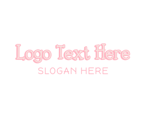 Pastel Pink Wordmark logo design