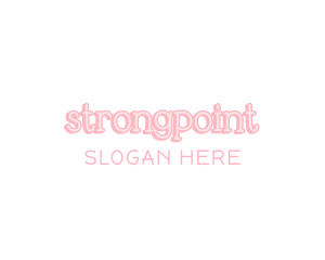 Dried Flower - Pastel Pink Wordmark logo design