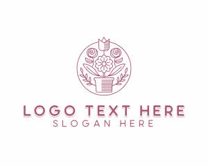 Garden Planting Flower logo design