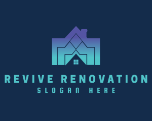 Renovation - Home Roofing Renovation logo design