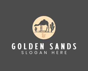 Desert Camel Animal logo design