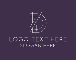Modern Lines Letter D logo design