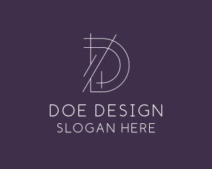 Modern Lines Letter D logo design