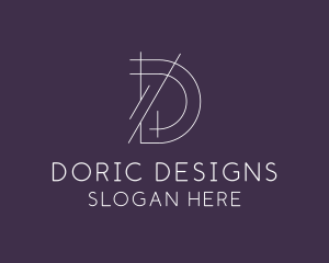 Modern Lines Letter D logo design