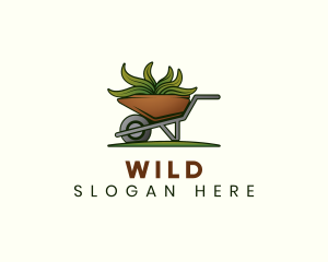Garden Landscaping Wheelbarrow Logo