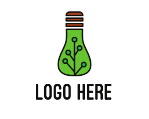 Green Eco Bulb Logo