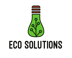 Ecology - Green Eco Bulb logo design