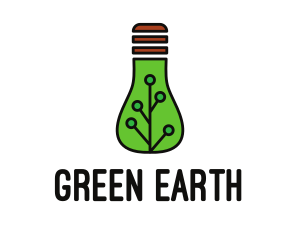 Ecology - Green Eco Bulb logo design