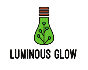 Illumination - Green Eco Bulb logo design