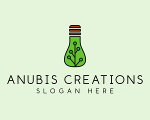 Green Eco Bulb logo design