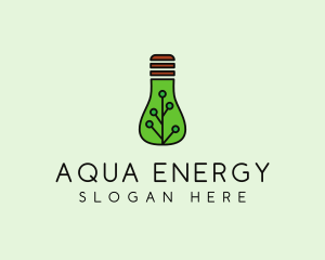 Green Eco Bulb logo design