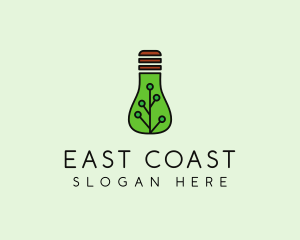 Green Eco Bulb logo design