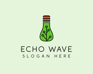 Green Eco Bulb logo design